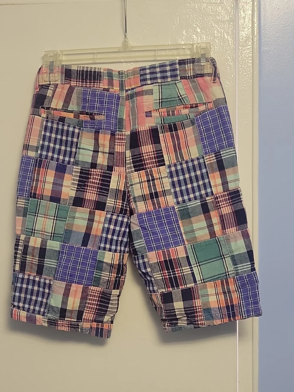 The Children's Place Plaid Patchwork Shorts - Blue, Pink, Green, Yellow